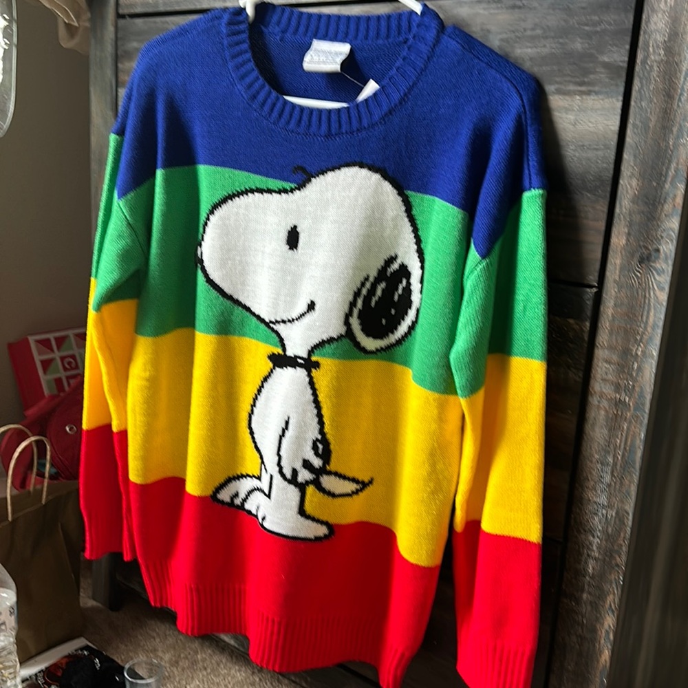 Striped Snoopy Sweater